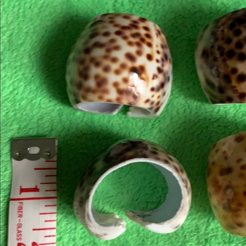 Vintage Seashell set of 7 napkin rings - Picture 12 of 16